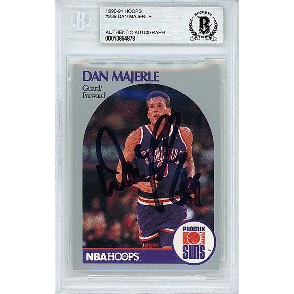 Dan Majerle Signed Phoenix Suns 1991 Hoops Basketball Card Beckett Autograph BAS - Picture 1 of 4